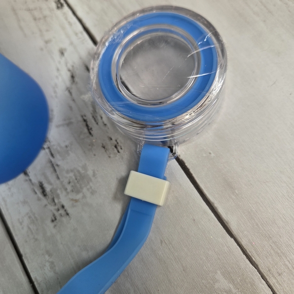 Blue Ombre Teacher Graphic Glass Water Bottle with Strap - Picture 6 of 7